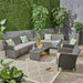 St. Lucia Outdoor 7 Seater Wicker Chat Set by Christopher Knight Home