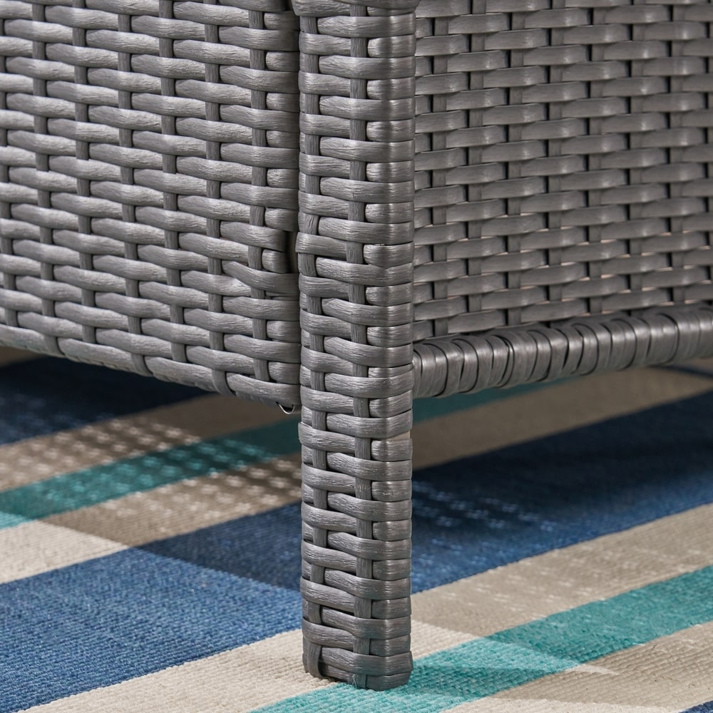 St. Lucia Outdoor 7 Seater Wicker Chat Set by Christopher Knight Home