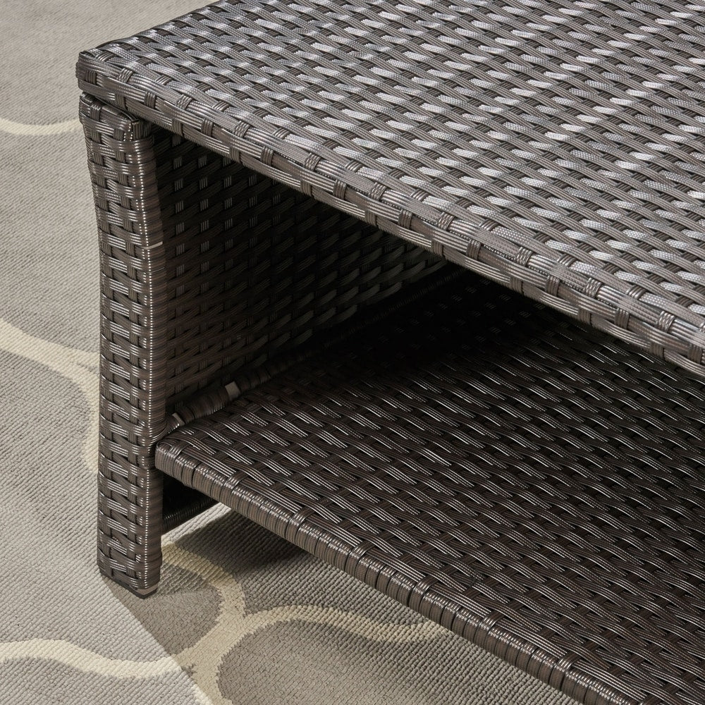St. Lucia Outdoor 7 Seater Wicker Chat Set by Christopher Knight Home