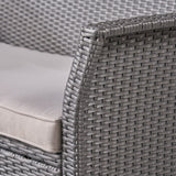 St. Lucia Outdoor 7 Seater Wicker Chat Set by Christopher Knight Home