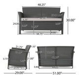 St. Lucia Outdoor Wicker Loveseat with Coffee Table by Christopher Knight Home