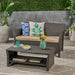 St. Lucia Outdoor Wicker Loveseat with Coffee Table by Christopher Knight Home