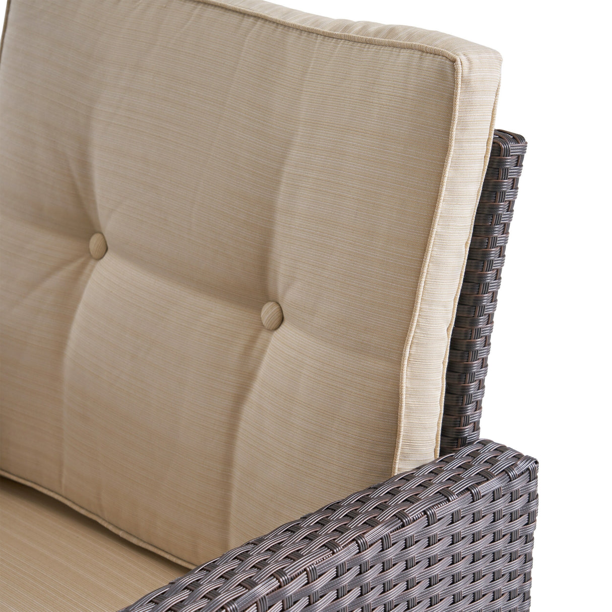 St. Marta Conversation Set with Fire Pit Cushioned Wicker Club Chairs(Set of 4) by Christopher Knight Home