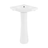 St.Tropez Corner Two-Piece Pedestal Sink - 22.25" x 15.75" 33.65"