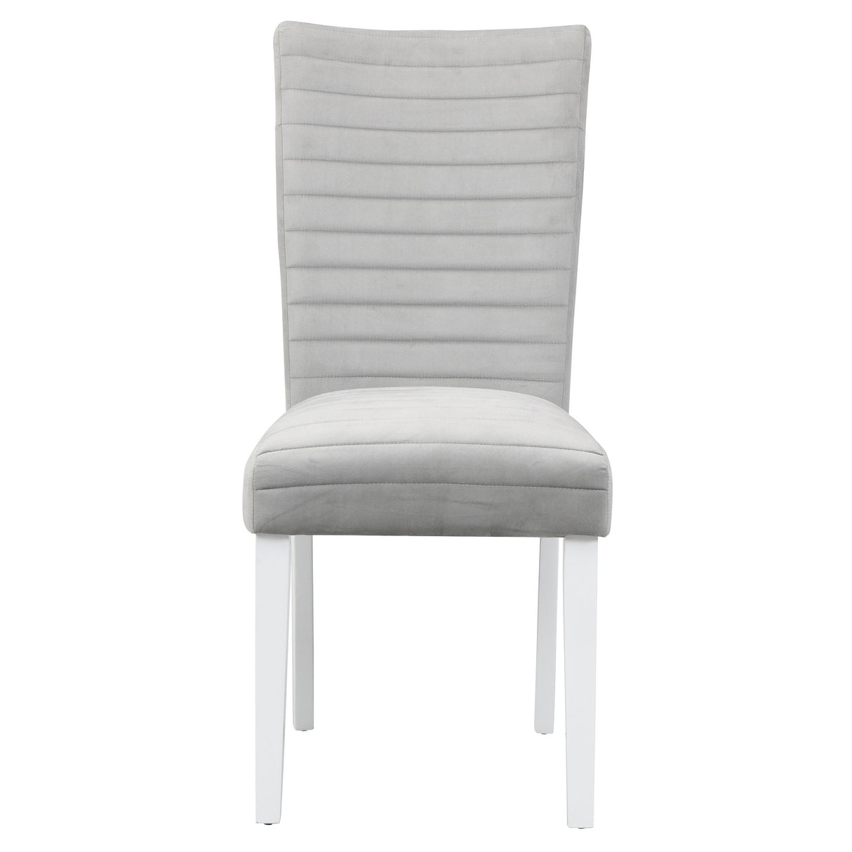 Staccato Grey and White Tufted Back Side Chairs (Set of 2)