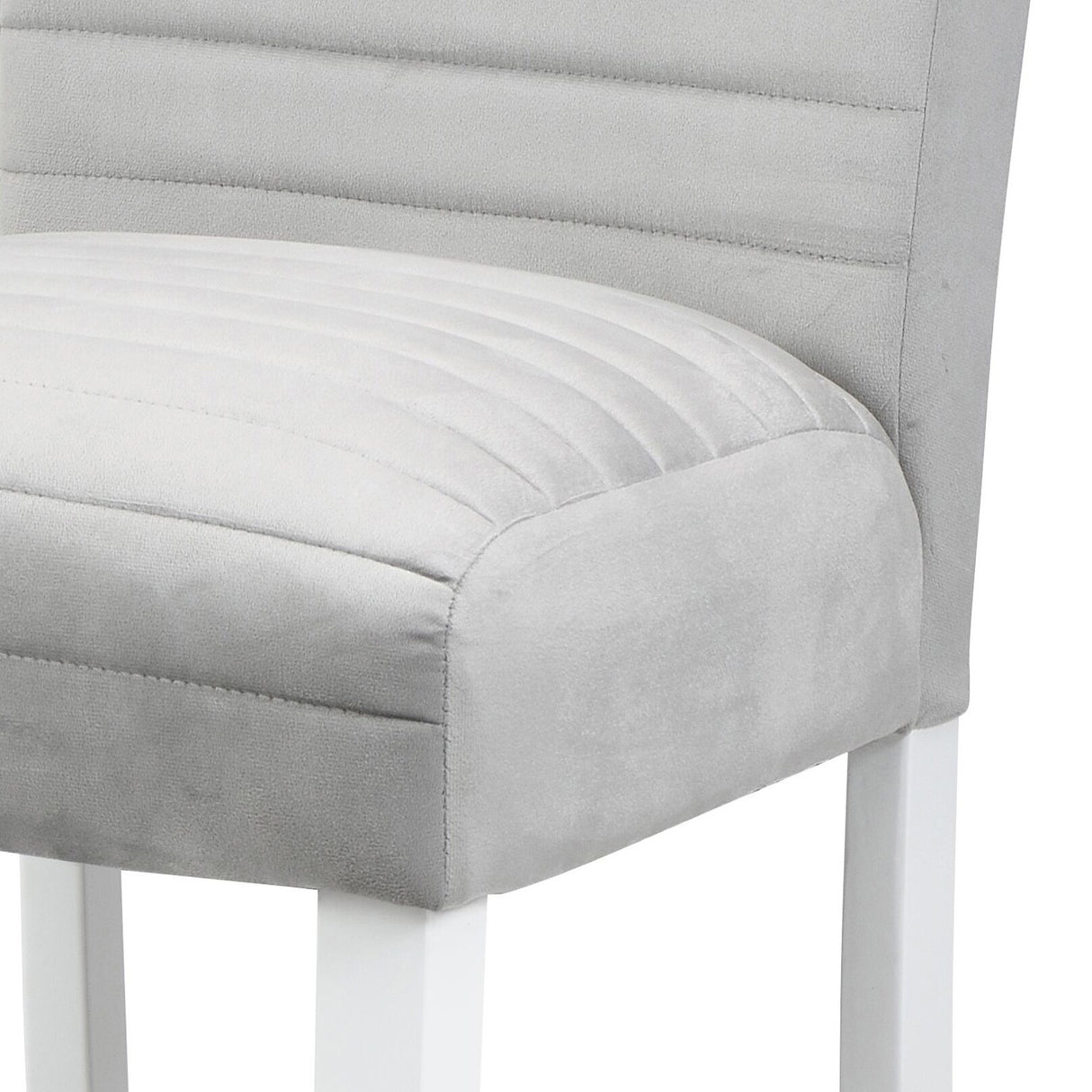 Staccato Grey and White Tufted Back Side Chairs (Set of 2)