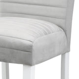 Staccato Grey and White Tufted Back Side Chairs (Set of 2)