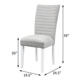 Staccato Grey and White Tufted Back Side Chairs (Set of 2)
