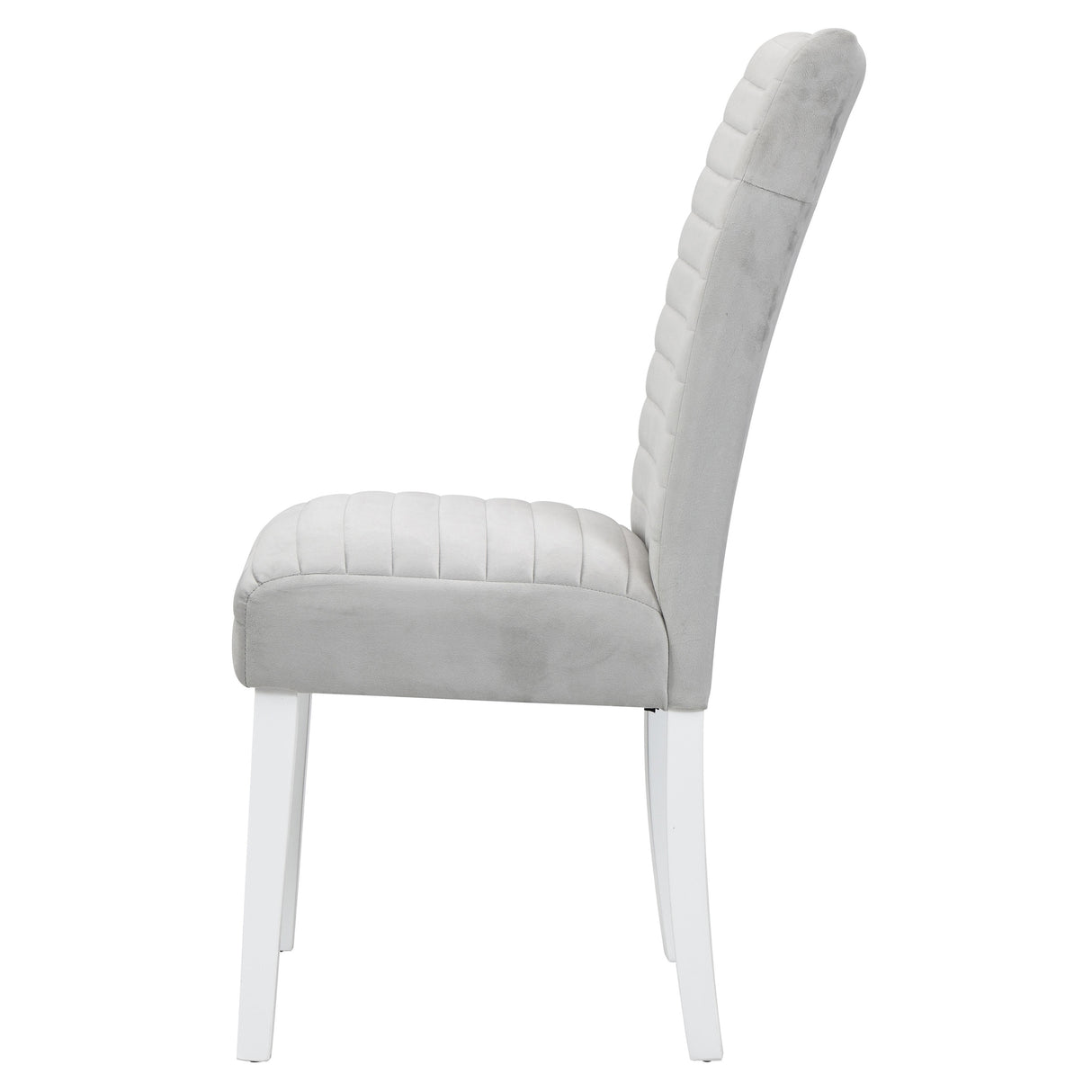 Staccato Grey and White Tufted Back Side Chairs (Set of 2)