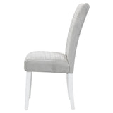 Staccato Grey and White Tufted Back Side Chairs (Set of 2)