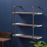 Staci Industrial 3-tier Floating Shelf by Christopher Knight Home - 31.25" W x 12.00" D x 34.75" H