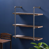 Staci Industrial 3-tier Floating Shelf by Christopher Knight Home - 31.25" W x 12.00" D x 34.75" H