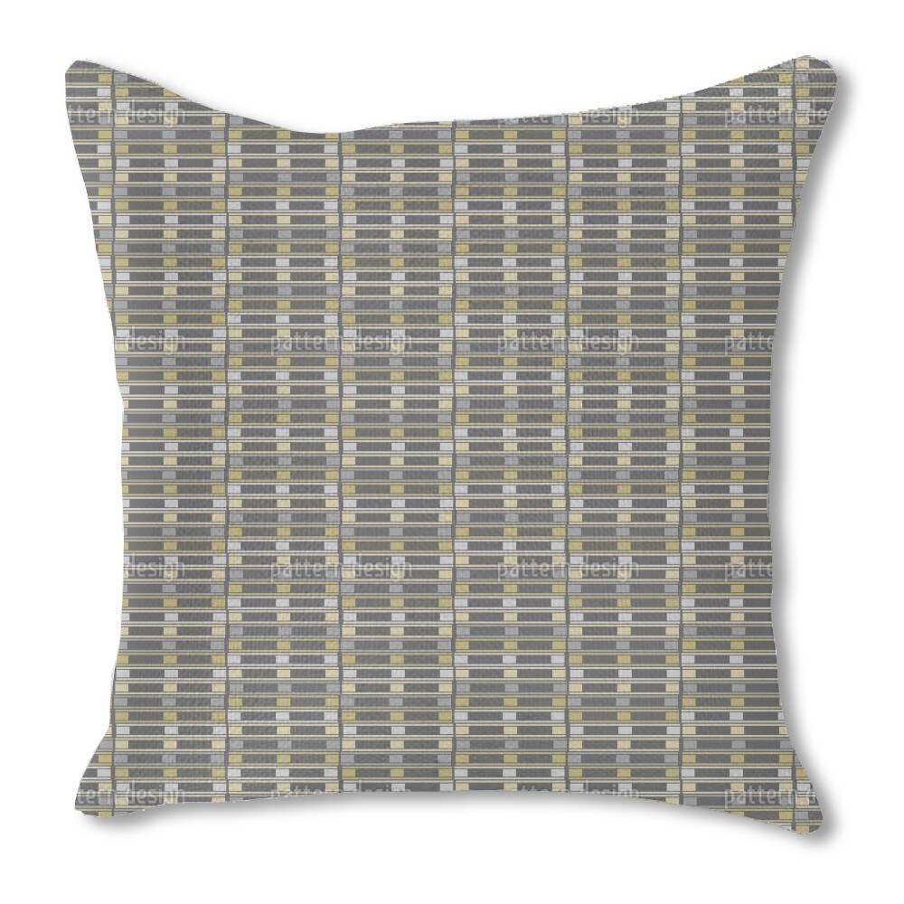 Stacked Pallets Burlap Pillow Single Sided