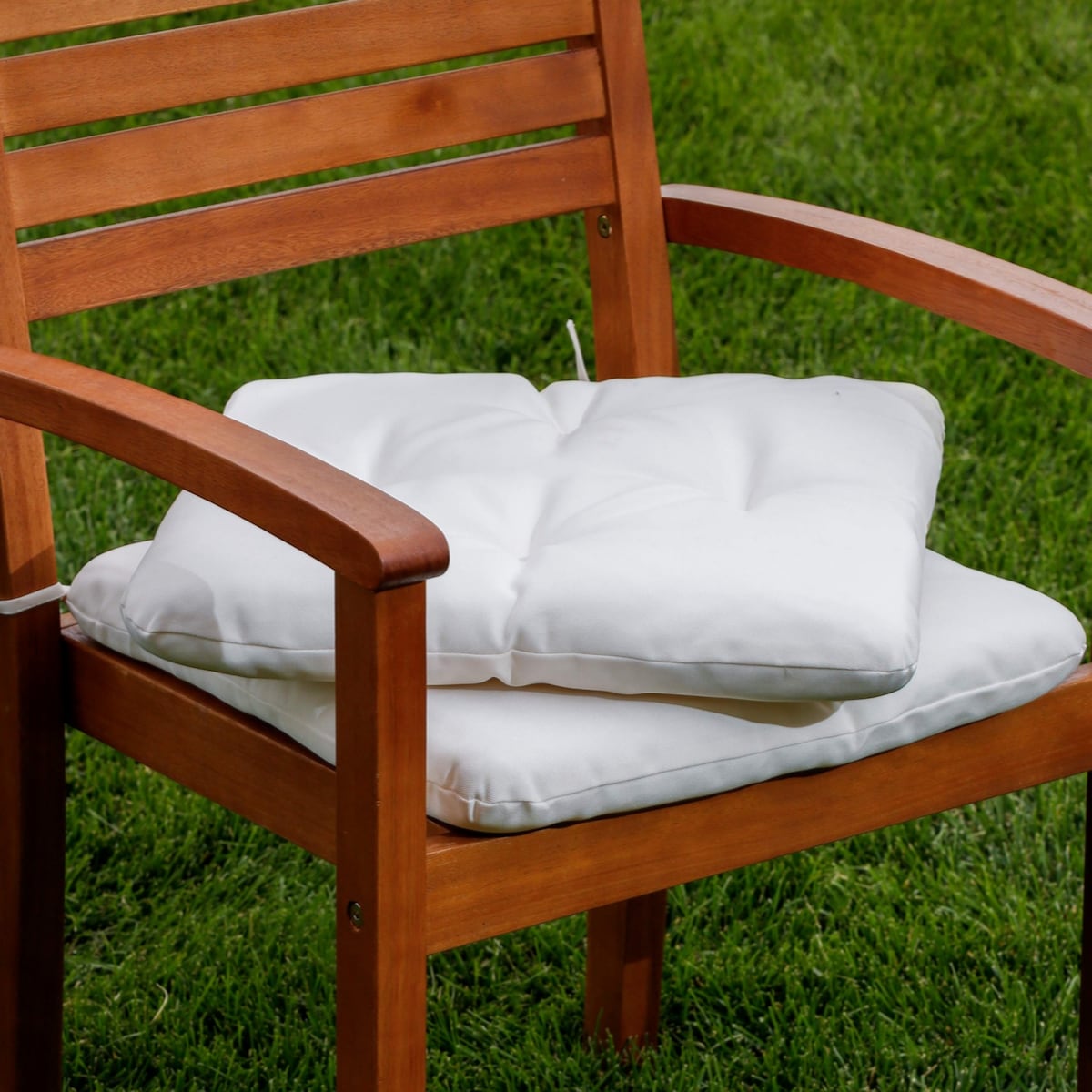 Stacking Chair Cushions, Cream Set of 2