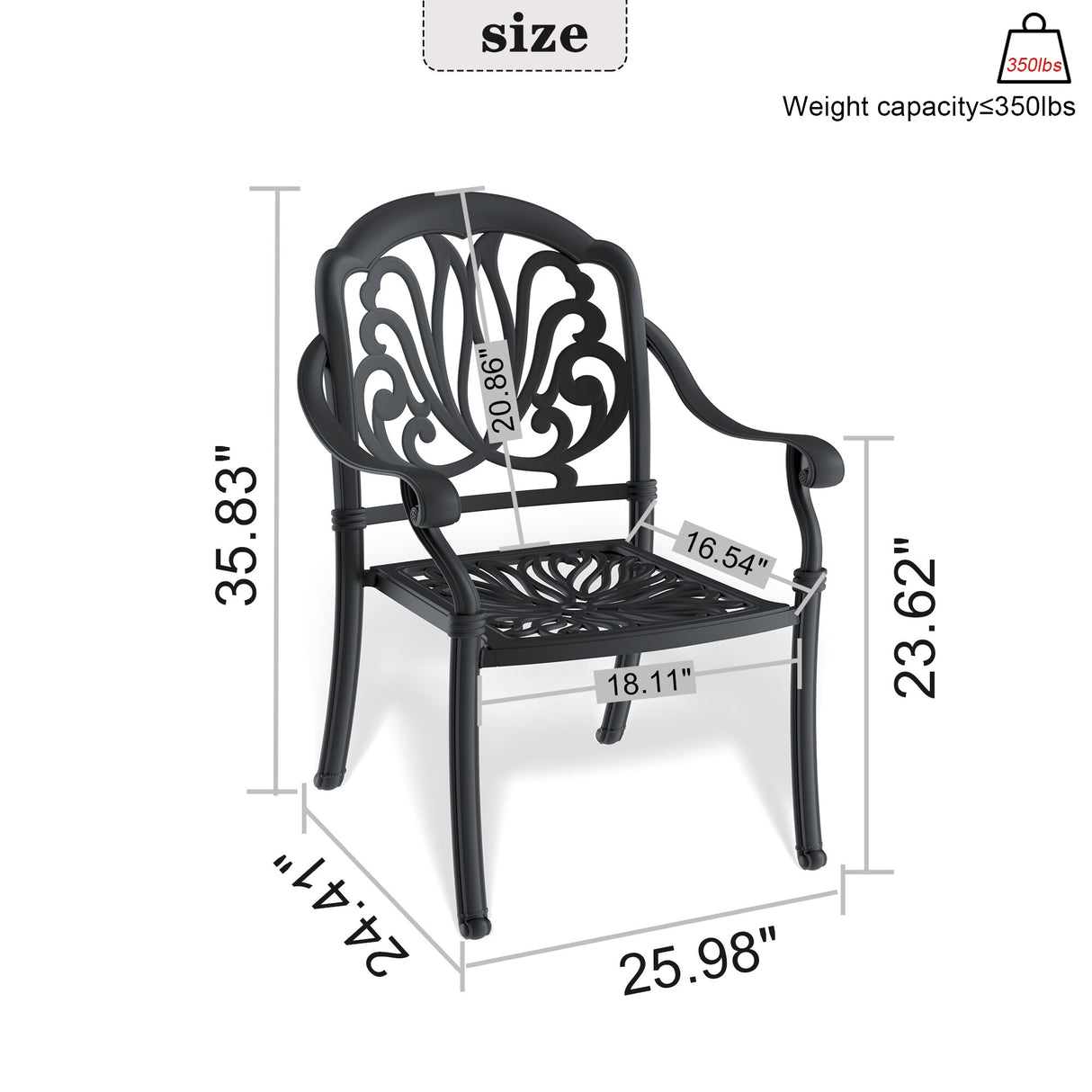 Stacking Patio Dining Armchair with Cushion In Random Colors (Set of 4)