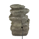 Staggered Rock Cascading Fountain Tabletop Water Fountain w/LED Lights
