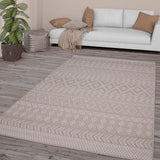 Stain-Resistant Outdoor Rug with Boho Pattern for Patio or Balcony