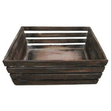 Stained brown washed wood tray