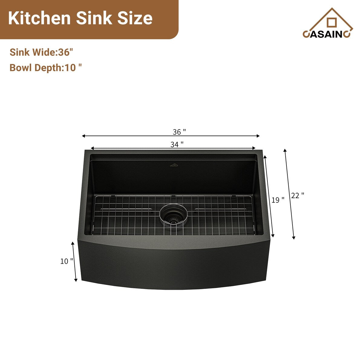 Stainless Steel 16-Gauge Single Bowl Farmhouse Apron Workstation Kitchen Sink in Gunmetal Black with Accessories