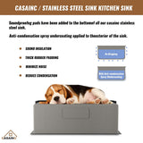 Stainless Steel 16-Gauge Single Bowl Farmhouse Apron Workstation Kitchen Sink in Gunmetal Black with Accessories
