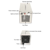 Stainless Steel Commercial Ozone Generator UV Air Purifier 6,000 to 12,000 mg/hr Industrial Stregnth - Silver
