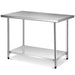 Stainless Steel Commercial Prep and Work Table with Adjustable Shelf