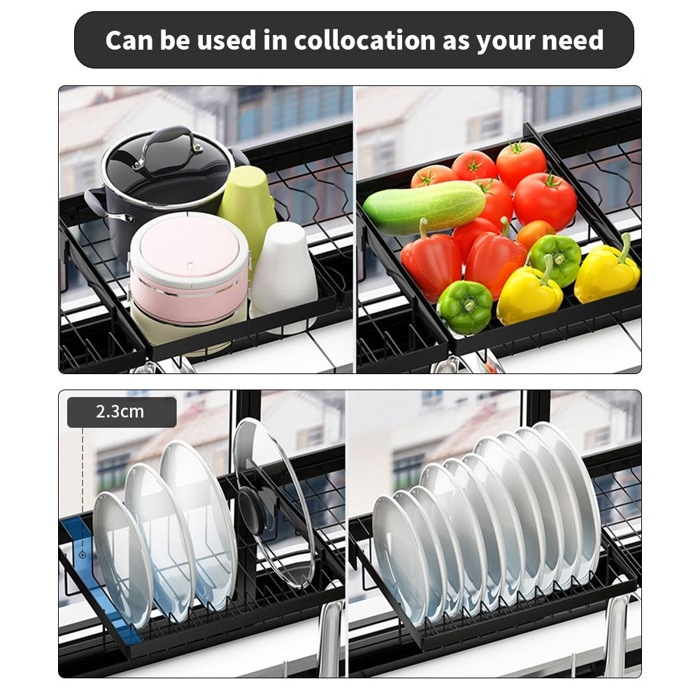 Stainless Steel Dish Rack Over The Sink - 33.5x20.9inch