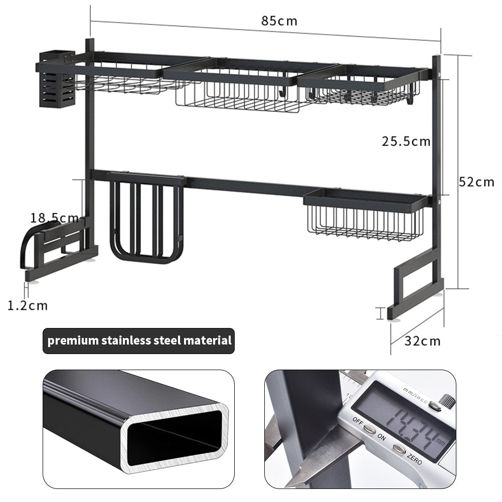 Stainless Steel Dish Rack Over The Sink - 33.5x20.9inch