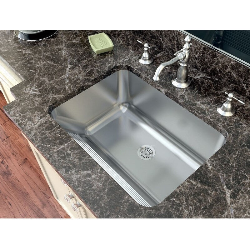Stainless Steel Laundry Sink with Built-in Washboard