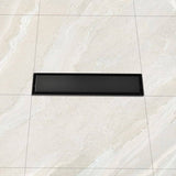 Stainless Steel Linear Shower Drain Matte Black