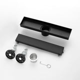 Stainless Steel Linear Shower Drain Matte Black