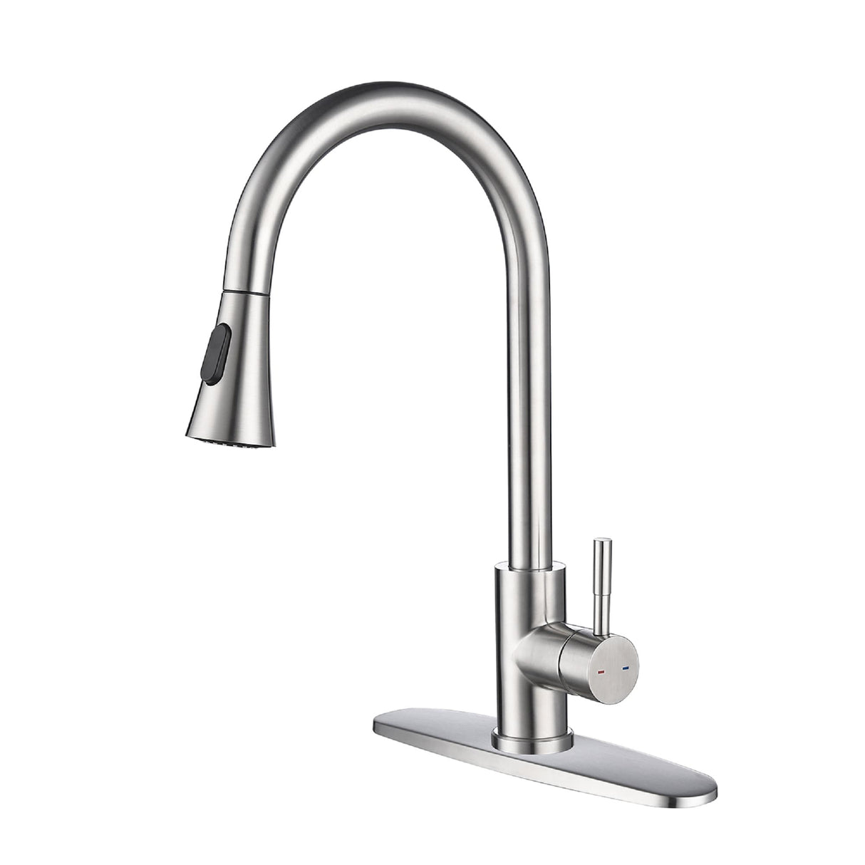 Stainless Steel Single Handle Kitchen Sink Faucet with Pull Down Sprayer