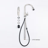Stainless Steel Single Handle Kitchen Sink Faucet with Pull Down Sprayer