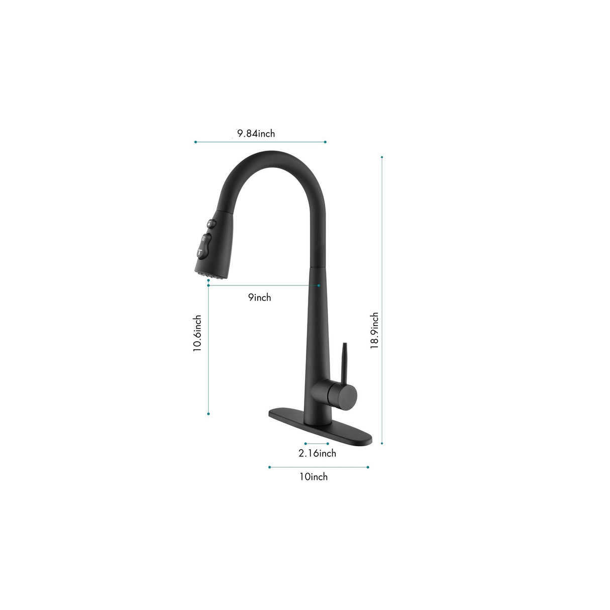 Single Handle Kitchen Sink Faucet with Pull Down Sprayer