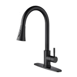 Stainless Steel Single Handle Kitchen Sink Faucet with Pull Down Sprayer