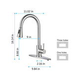 Stainless Steel Single Handle Kitchen Sink Faucet with Pull Down Sprayer