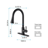 Stainless Steel Single Handle Kitchen Sink Faucet with Pull Down Sprayer