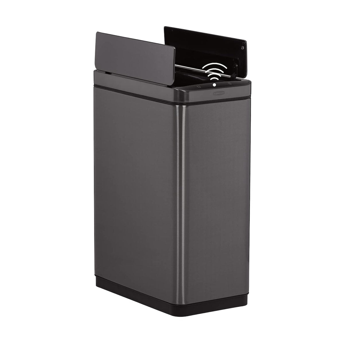 Stainless Steel Slim Sensor Trash Can, 11.8-Gallon, Batteries Included, Charcoal, Wastebasket for Home/Kitchen/Hotel/Lobby