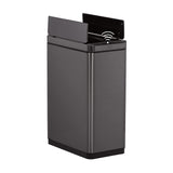 Stainless Steel Slim Sensor Trash Can, 11.8-Gallon, Batteries Included, Charcoal, Wastebasket for Home/Kitchen/Hotel/Lobby