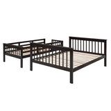 Stairway Wood Bunk Bed with Storage and Guard Rail
