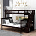 Stairway Wood Bunk Bed with Storage and Guard Rail