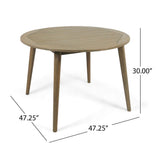 Stamford Outdoor 5 Piece Acacia Wood Dining Set with Straight Legged Dining Table by Christopher Knight Home