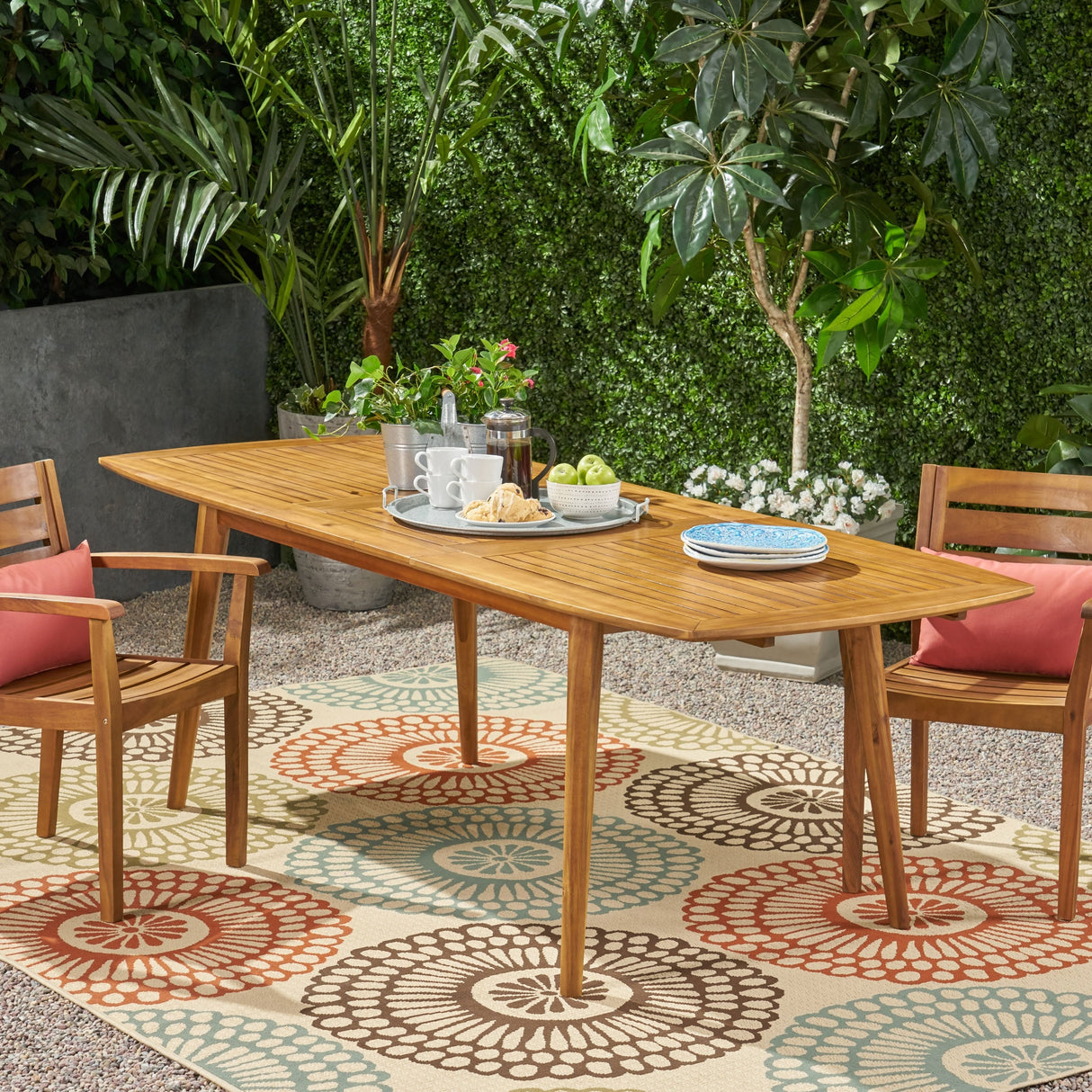 Stamford Outdoor Wood Dining Table by Christopher Knight Home
