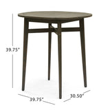 Stamford Outdoor Rustic Acacia Wood Slat Top Bar Table by Christopher Knight Home - 39.75"L x 30.50"W x 39.75"H