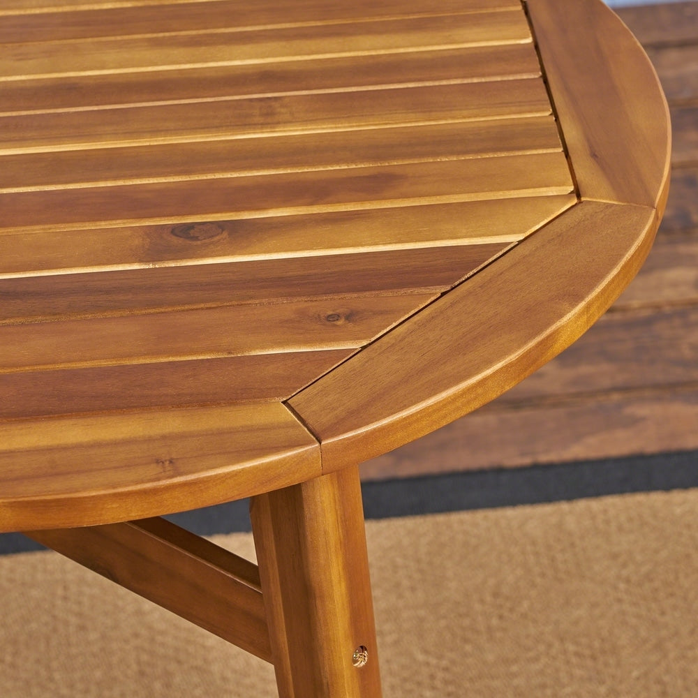Stamford Outdoor Rustic Acacia Wood Slat Top Bar Table by Christopher Knight Home - 39.75"L x 30.50"W x 39.75"H