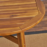 Stamford Outdoor Rustic Acacia Wood Slat Top Bar Table by Christopher Knight Home - 39.75"L x 30.50"W x 39.75"H