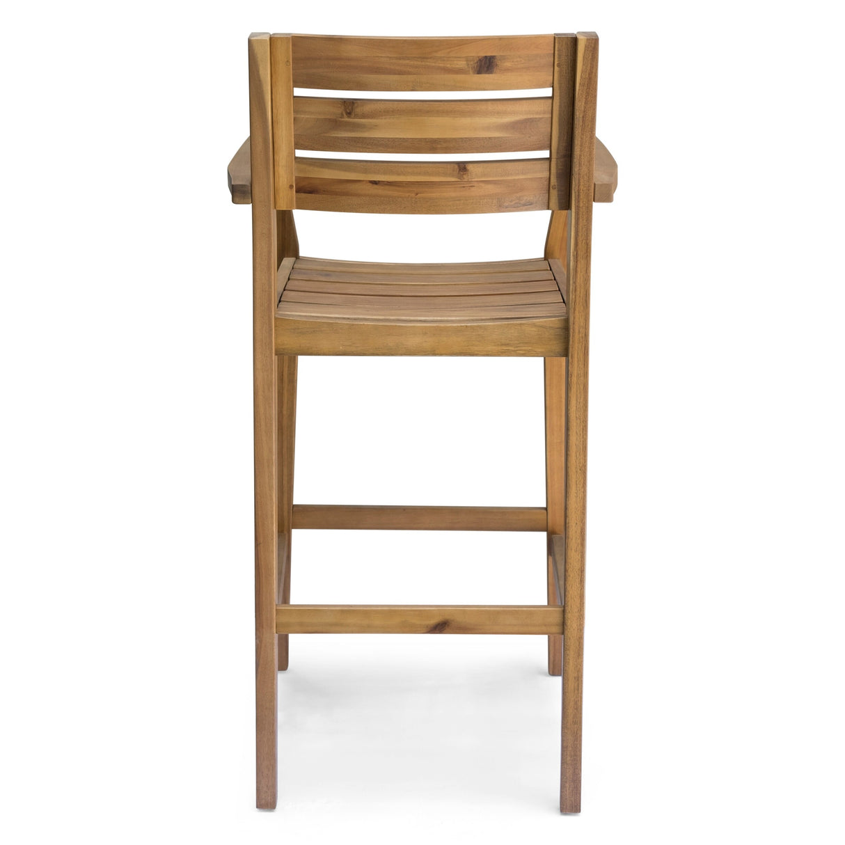 Stamford Outdoor Rustic Acacia Wood Barstool (Set of 2) by Christopher Knight Home
