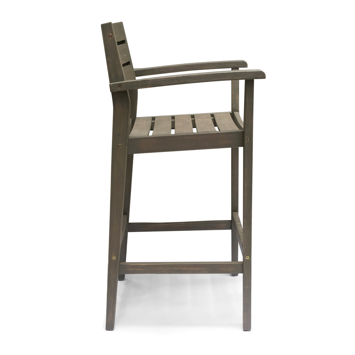 Stamford Outdoor Rustic Acacia Wood Barstool (Set of 2) by Christopher Knight Home