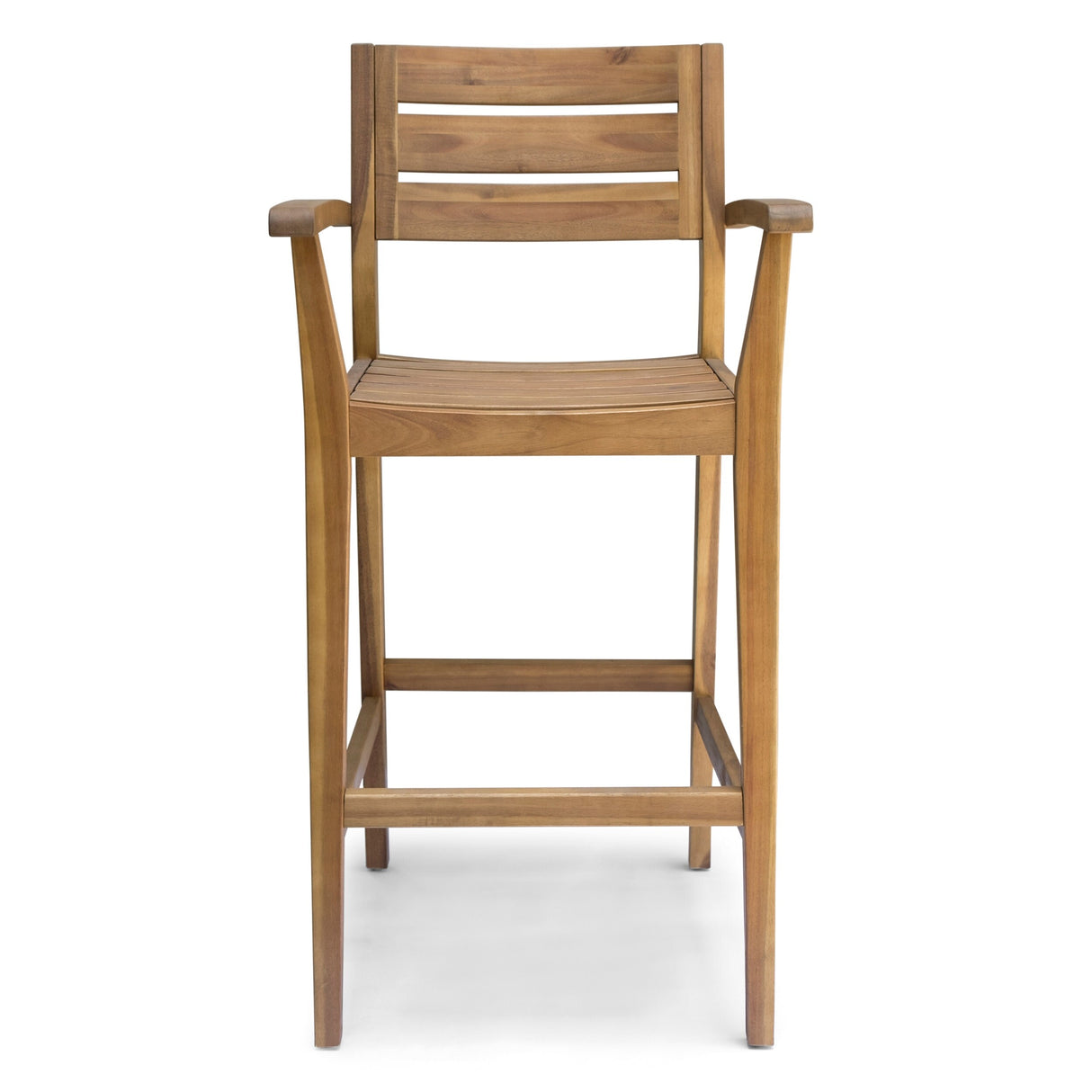 Stamford Outdoor Rustic Acacia Wood Barstool (Set of 2) by Christopher Knight Home