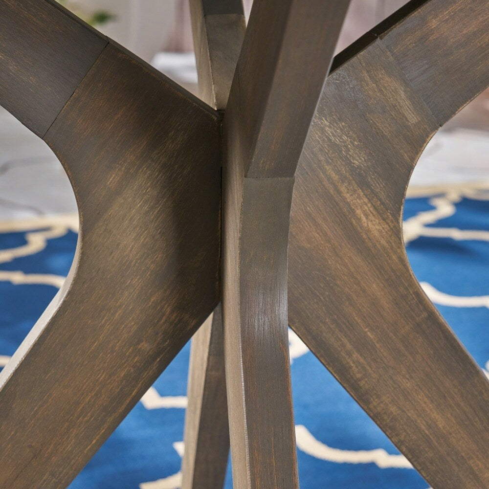 Stamford Outdoor Square Dining Table with X Base by Chirstopher Knight Home